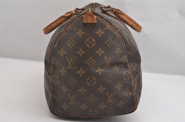 Authentic Louis Vuitton Monogram Speedy 35 Hand Boston Bag M41524 LV 1753I