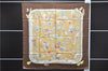 Authentic HERMES Carre 90 Scarf "Couvee d Hermes" Silk Brown 1755E