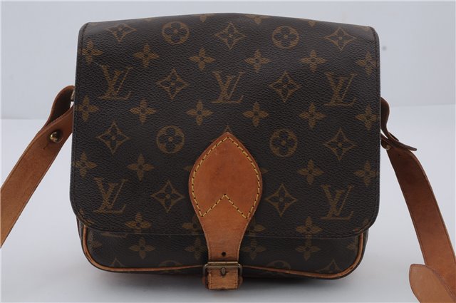 Auth Louis Vuitton Monogram Cartouchiere MM Shoulder Cross Bag M51253 LV 1757D