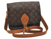 Authentic Louis Vuitton Monogram Cartouchiere MM M51253 Shoulder Cross Bag 1757I