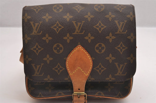 Authentic Louis Vuitton Monogram Cartouchiere MM M51253 Shoulder Cross Bag 1757I