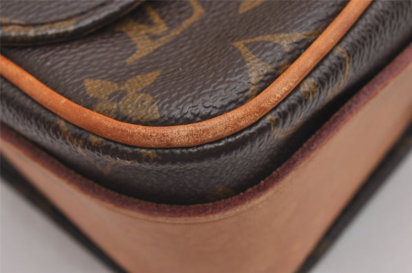 Authentic Louis Vuitton Monogram Cartouchiere MM M51253 Shoulder Cross Bag 1757I