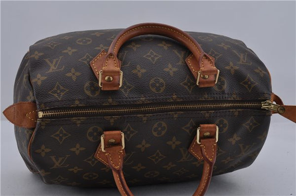 Authentic Louis Vuitton Monogram Speedy 30 Hand Bag Purse M41526 LV 1758D