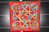 Authentic HERMES Carre 90 Scarf "caraibes" Silk Red 1758F