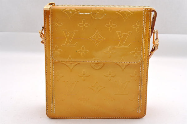 Auth Louis Vuitton Monogram Vernis Mott Shoulder Bag Yellow M91059 LV Junk 1758I