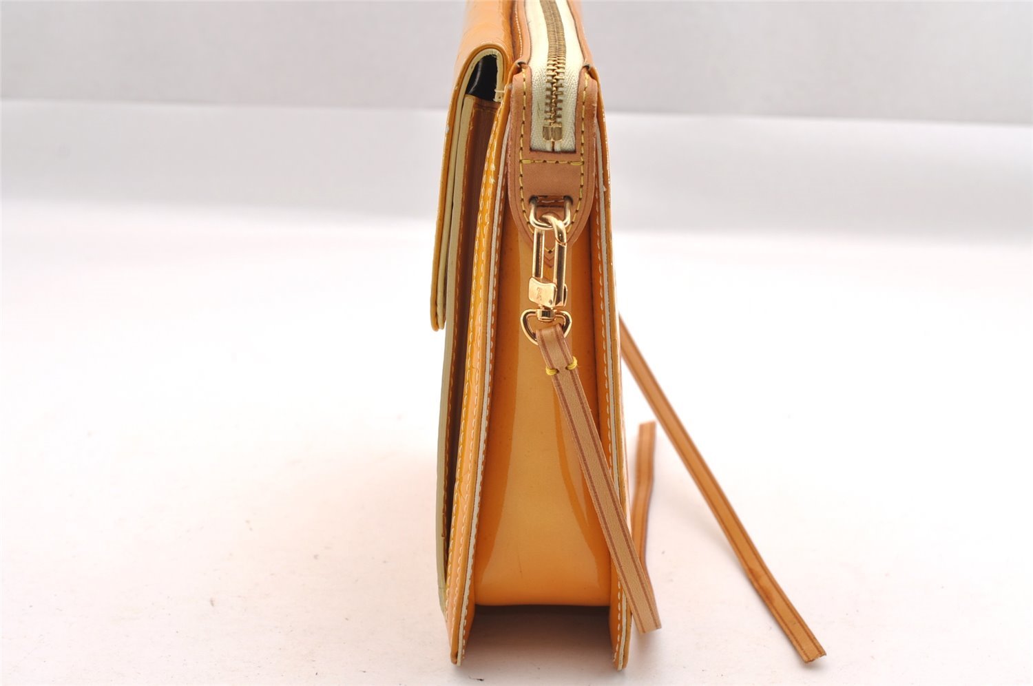 Auth Louis Vuitton Monogram Vernis Mott Shoulder Bag Yellow M91059 LV Junk 1758I