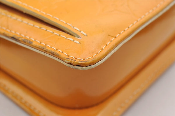 Auth Louis Vuitton Monogram Vernis Mott Shoulder Bag Yellow M91059 LV Junk 1758I