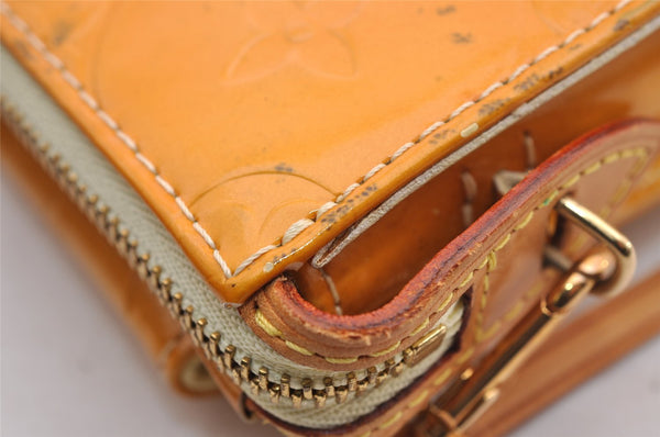 Auth Louis Vuitton Monogram Vernis Mott Shoulder Bag Yellow M91059 LV Junk 1758I