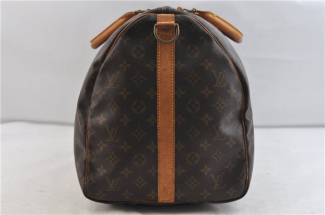 Auth Louis Vuitton Monogram Keepall Bandouliere 55 Boston Bag M41414 LV 1759D