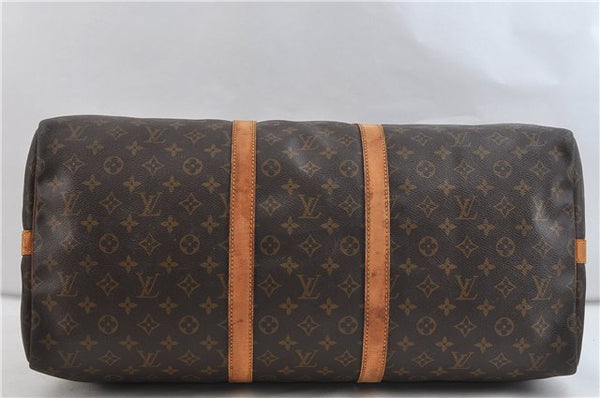 Auth Louis Vuitton Monogram Keepall Bandouliere 55 Boston Bag M41414 LV 1759D