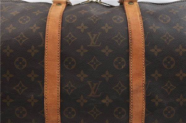 Auth Louis Vuitton Monogram Keepall Bandouliere 55 Boston Bag M41414 LV 1759D