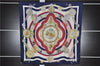 Authentic HERMES Carre 90 Scarf "parmi les fleurs" Silk Blue 1759F