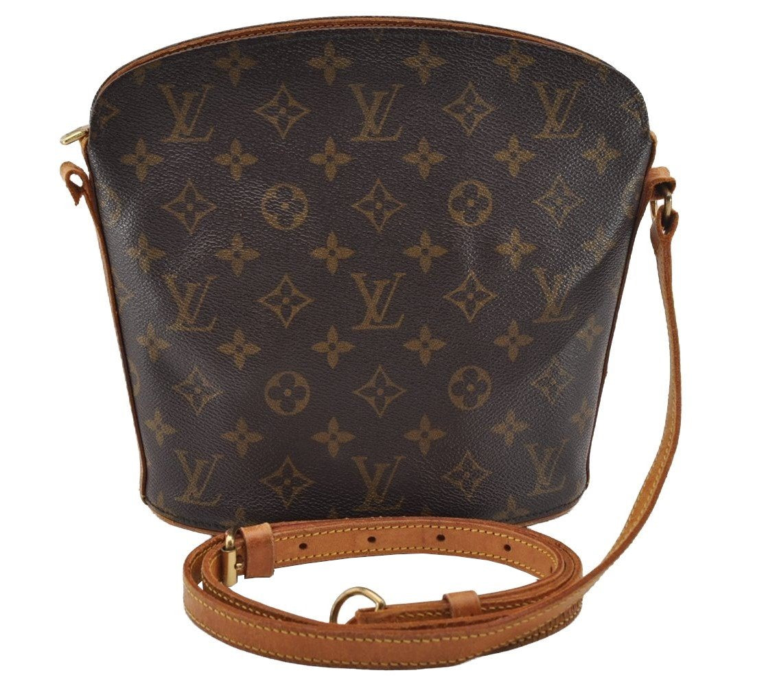 Authentic Louis Vuitton Monogram Drouot Shoulder Crossbody Bag M51290 Junk 1759I
