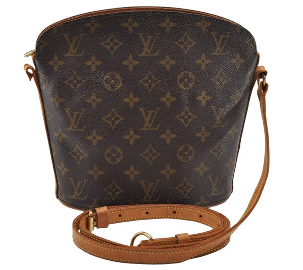 Authentic Louis Vuitton Monogram Drouot Shoulder Crossbody Bag M51290 Junk 1759I