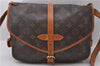 Auth Louis Vuitton Monogram Saumur 30 Shoulder Cross Body Bag M42256 LV 1760D