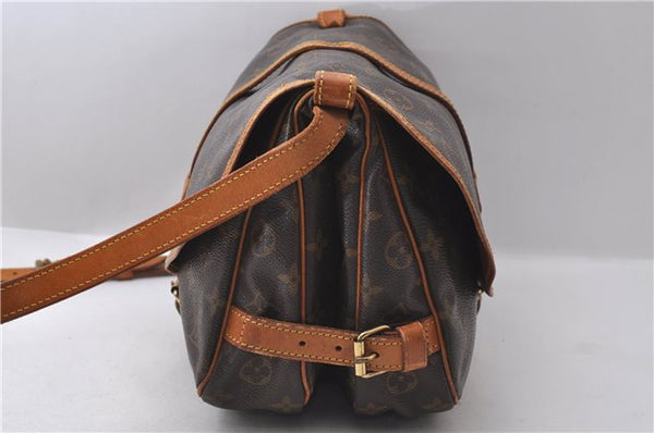 Auth Louis Vuitton Monogram Saumur 30 Shoulder Cross Body Bag M42256 LV 1760D