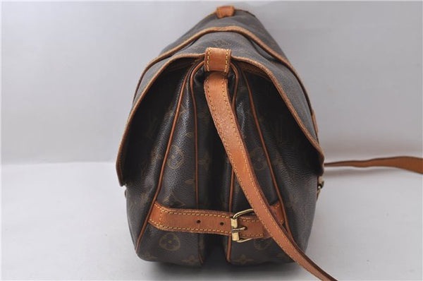 Auth Louis Vuitton Monogram Saumur 30 Shoulder Cross Body Bag M42256 LV 1760D