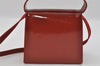 Authentic Salvatore Ferragamo Vara Ribbon Leather Canvas 2Way Hand Bag Red 1760I