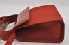 Authentic Salvatore Ferragamo Vara Ribbon Leather Canvas 2Way Hand Bag Red 1760I