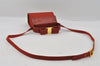 Authentic Salvatore Ferragamo Vara Ribbon Leather Canvas 2Way Hand Bag Red 1760I