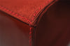 Authentic Salvatore Ferragamo Vara Ribbon Leather Canvas 2Way Hand Bag Red 1760I
