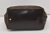 Authentic FENDI Zucca Folding Tote Hand Bag Purse Nylon Leather Brown 1764I