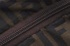 Authentic FENDI Zucca Folding Tote Hand Bag Purse Nylon Leather Brown 1764I