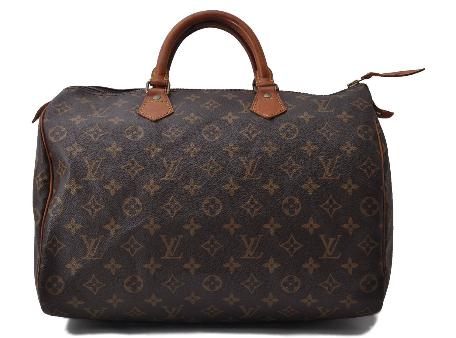 Authentic Louis Vuitton Monogram Speedy 35 Hand Bag M41524 LV 1765D