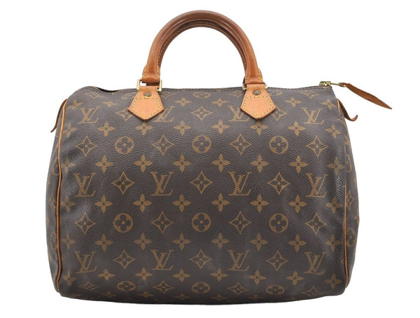 Authentic Louis Vuitton Monogram Speedy 30 Hand Boston Bag M41526 LV 1765I