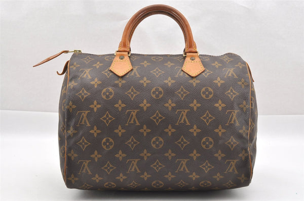 Authentic Louis Vuitton Monogram Speedy 30 Hand Boston Bag M41526 LV 1765I