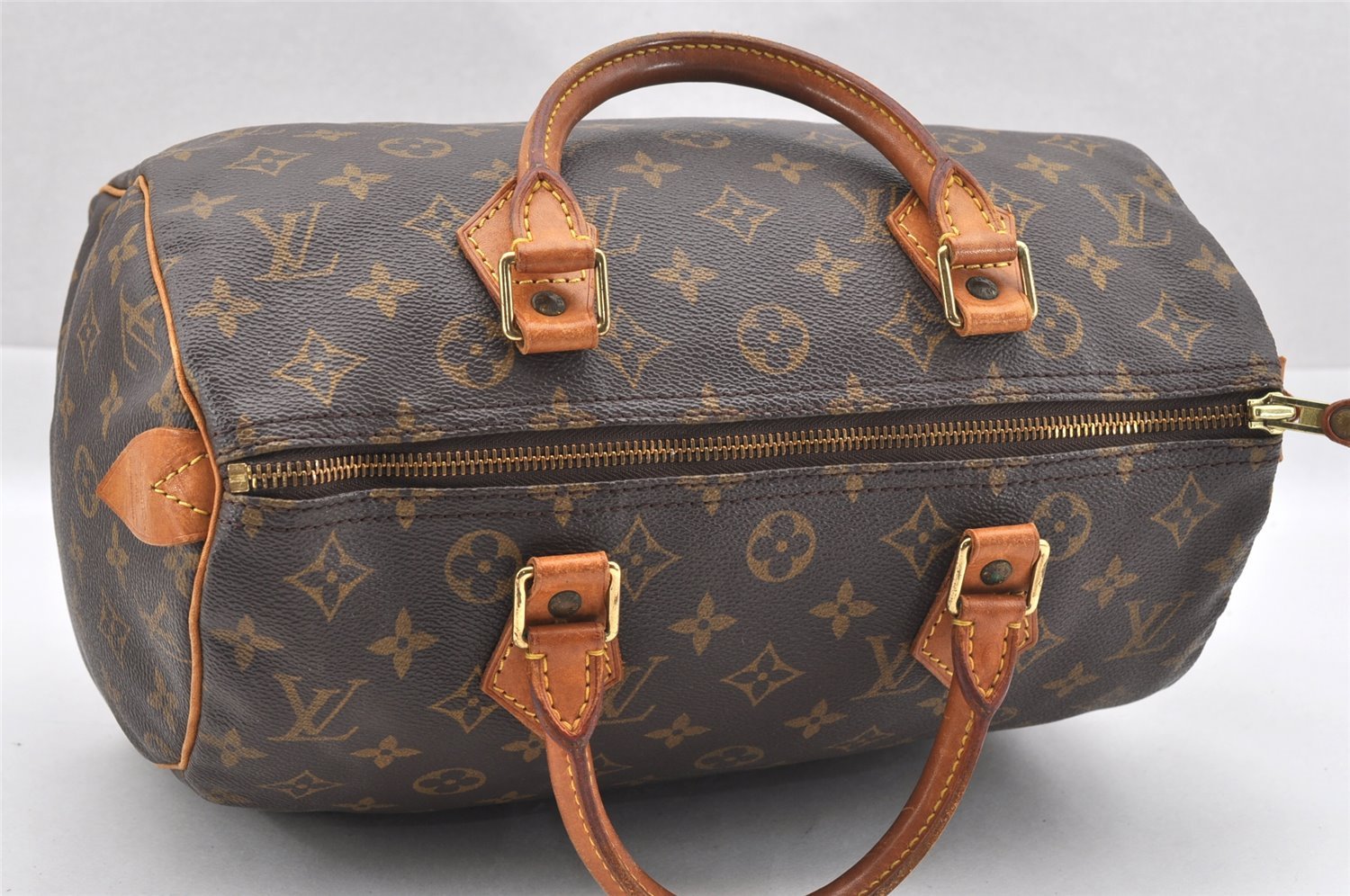 Authentic Louis Vuitton Monogram Speedy 30 Hand Boston Bag M41526 LV 1765I