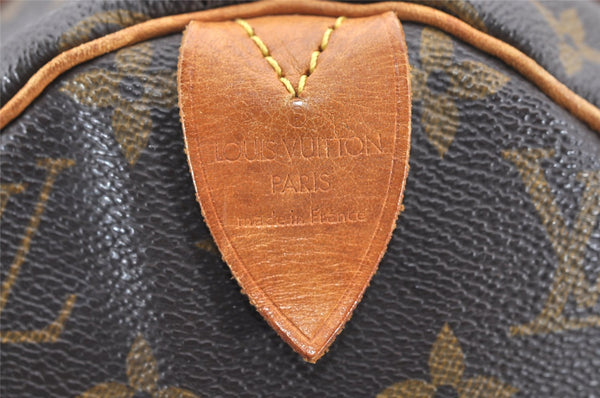 Authentic Louis Vuitton Monogram Speedy 30 Hand Boston Bag M41526 LV 1765I