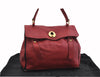 Authentic YVES SAINT LAURENT Muse Two Shoulder Bag Leather Canvas Red 1766F