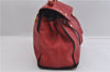 Authentic YVES SAINT LAURENT Muse Two Shoulder Bag Leather Canvas Red 1766F