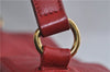 Authentic YVES SAINT LAURENT Muse Two Shoulder Bag Leather Canvas Red 1766F