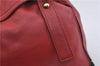 Authentic YVES SAINT LAURENT Muse Two Shoulder Bag Leather Canvas Red 1766F