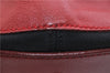 Authentic YVES SAINT LAURENT Muse Two Shoulder Bag Leather Canvas Red 1766F