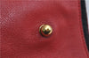 Authentic YVES SAINT LAURENT Muse Two Shoulder Bag Leather Canvas Red 1766F