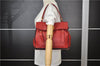 Authentic YVES SAINT LAURENT Muse Two Shoulder Bag Leather Canvas Red 1766F