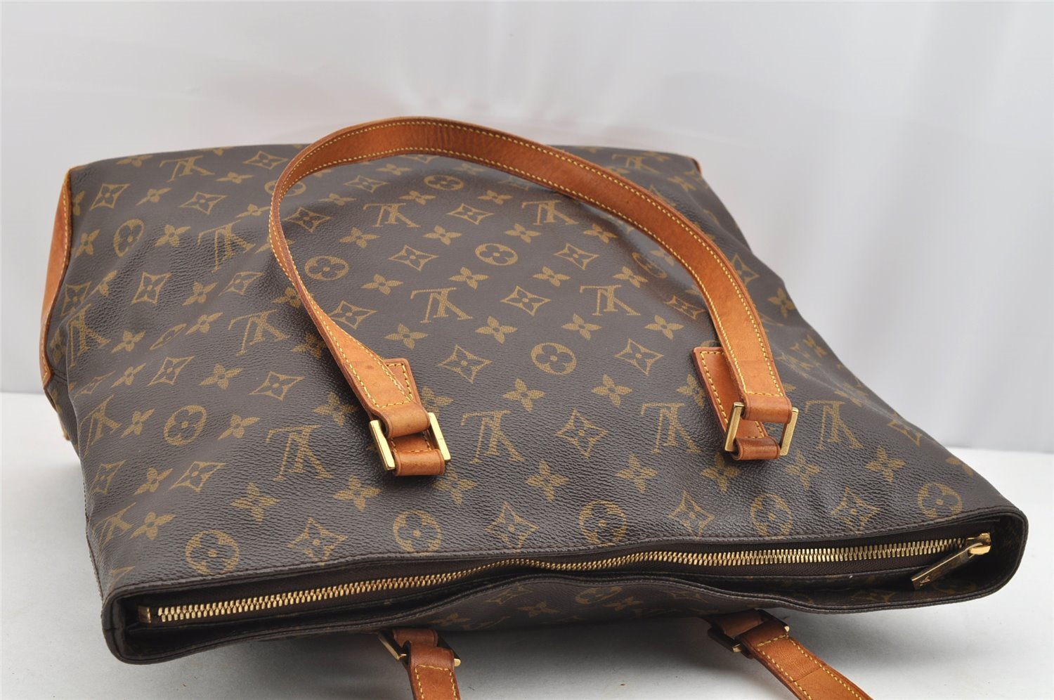 Authentic Louis Vuitton Monogram Cabas Mezzo Shoulder Tote Bag M51151 LV 1766I