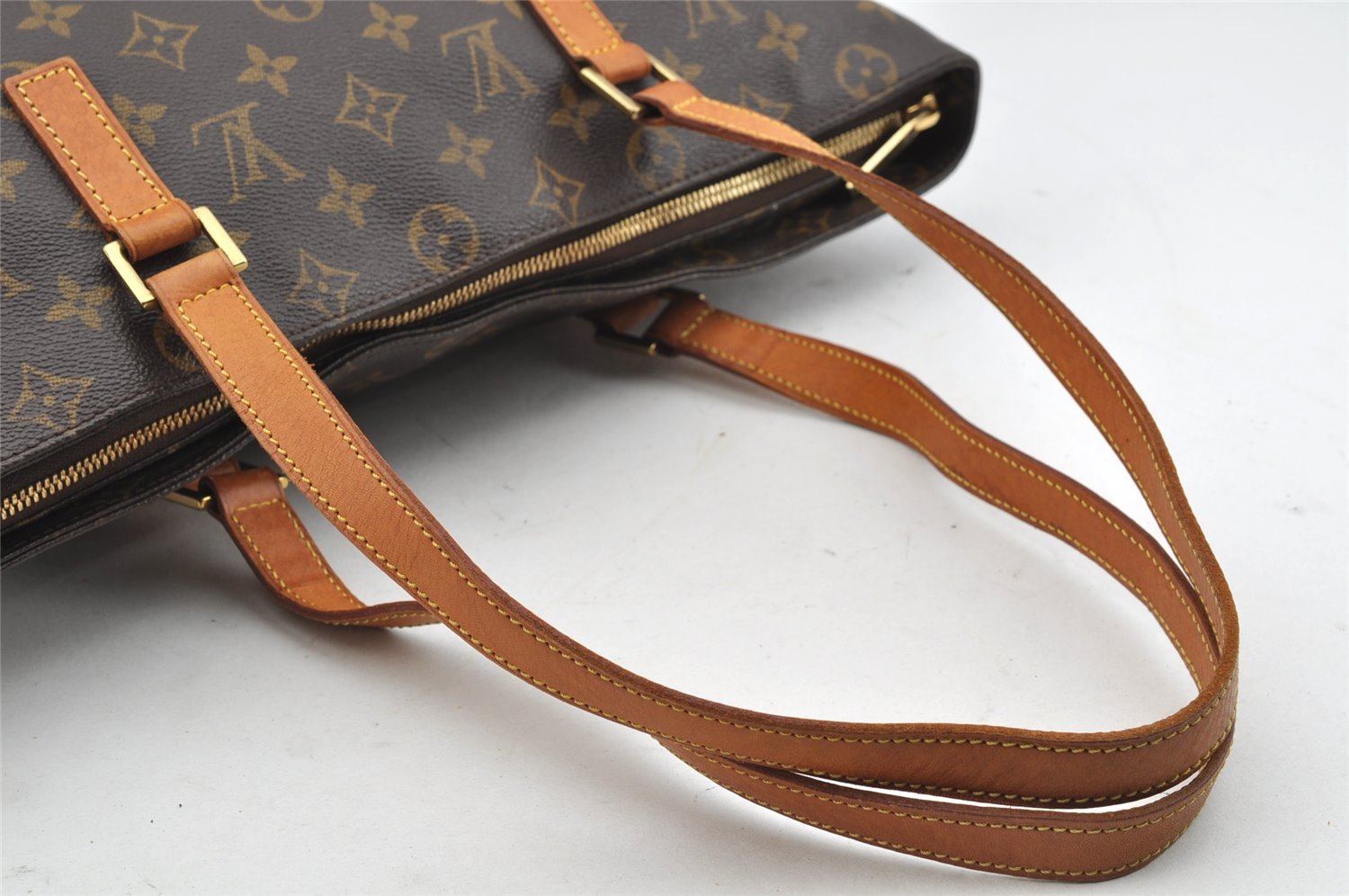 Authentic Louis Vuitton Monogram Cabas Mezzo Shoulder Tote Bag M51151 LV 1766I