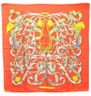 Authentic HERMES Carre 90 Scarf "LE MORS A LA CONETABLE" Silk Red 1767E