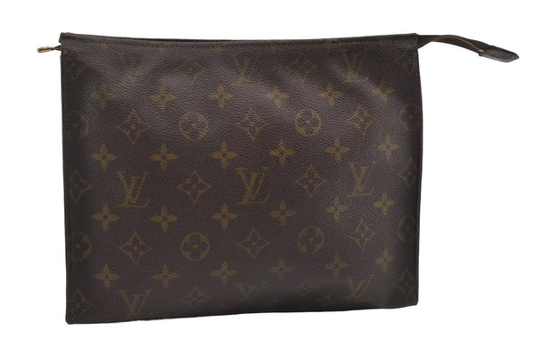 Authentic Louis Vuitton Monogram Poche Toilette 26 M47542 Cosmetics Pouch 1767I