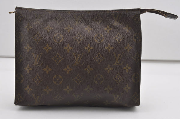 Authentic Louis Vuitton Monogram Poche Toilette 26 M47542 Cosmetics Pouch 1767I