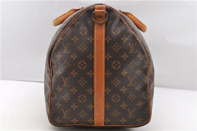 Auth Louis Vuitton Monogram Keepall Bandouliere 55 Boston Bag M41414 LV 1768D