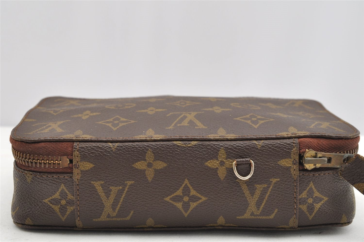 Auth Louis Vuitton Monogram Poche Monte Carlo GM Jewelry Case Old Model LV 1768I