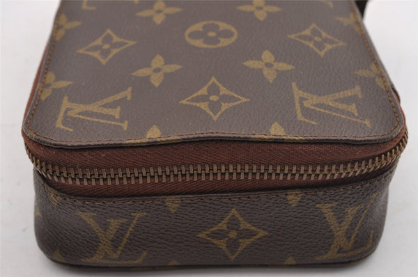 Auth Louis Vuitton Monogram Poche Monte Carlo GM Jewelry Case Old Model LV 1768I