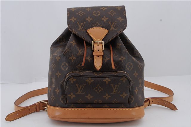 Authentic Louis Vuitton Monogram Montsouris MM Backpack M51136 LV 1770D