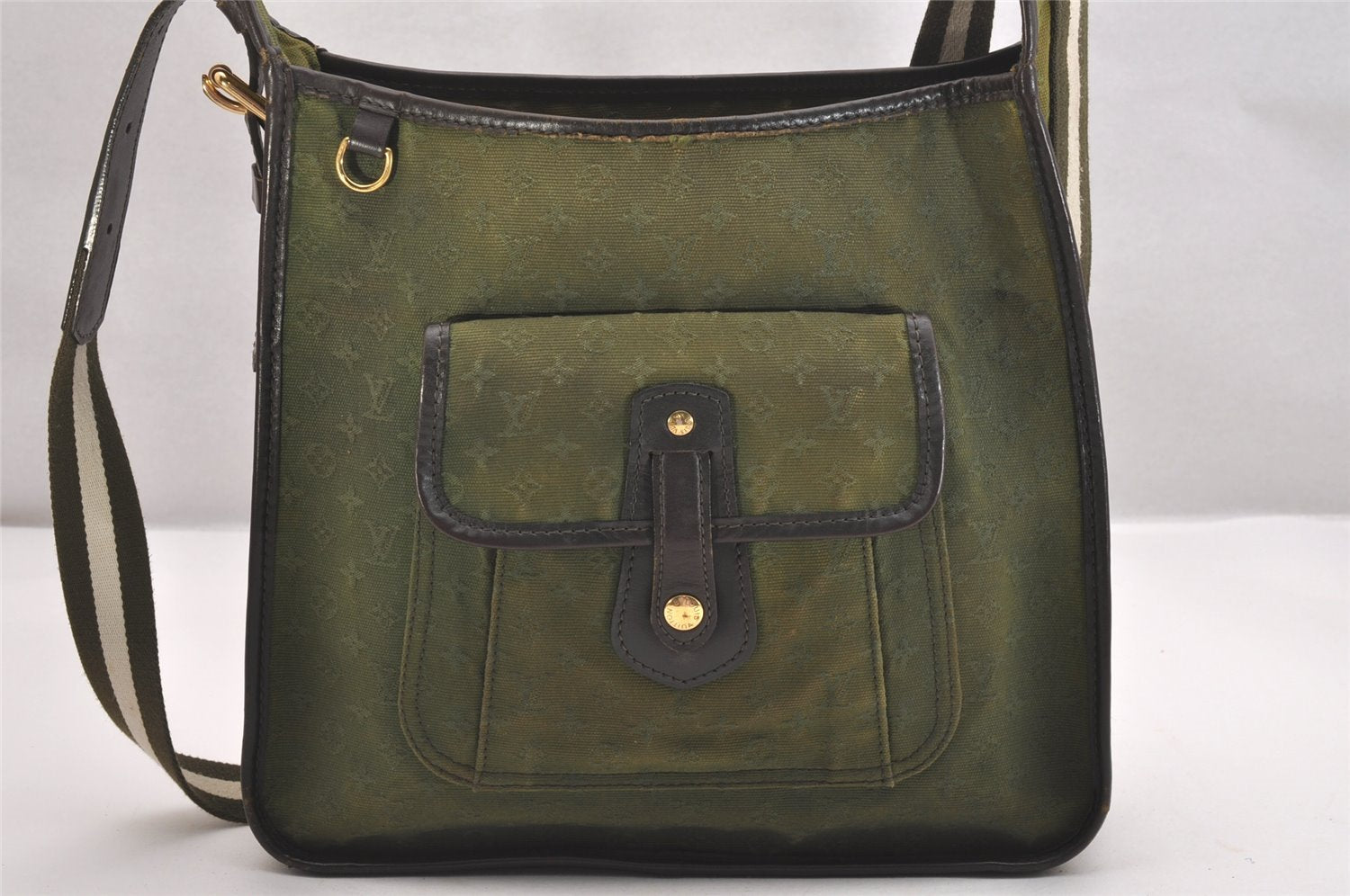 Authentic Louis Vuitton Monogram Mini Besace Mary Kate Shoulder Bag Green 1770I