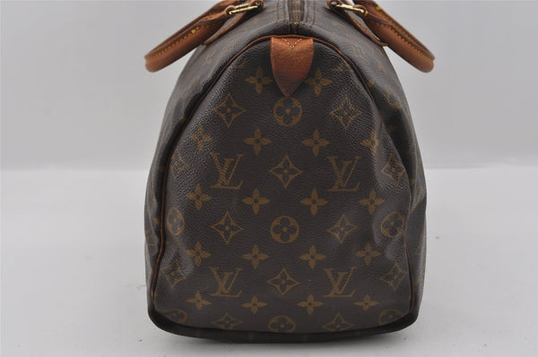 Authentic Louis Vuitton Monogram Speedy 35 Hand Boston Bag M41524 LV 1771I